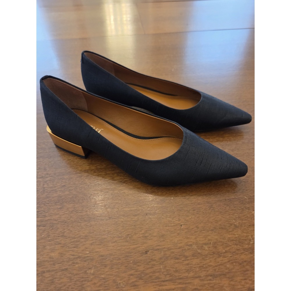 J Mclaughlin Cheryl Shoes 6 Block Heel Pointed‎ Toe Black Classic Dressy Event